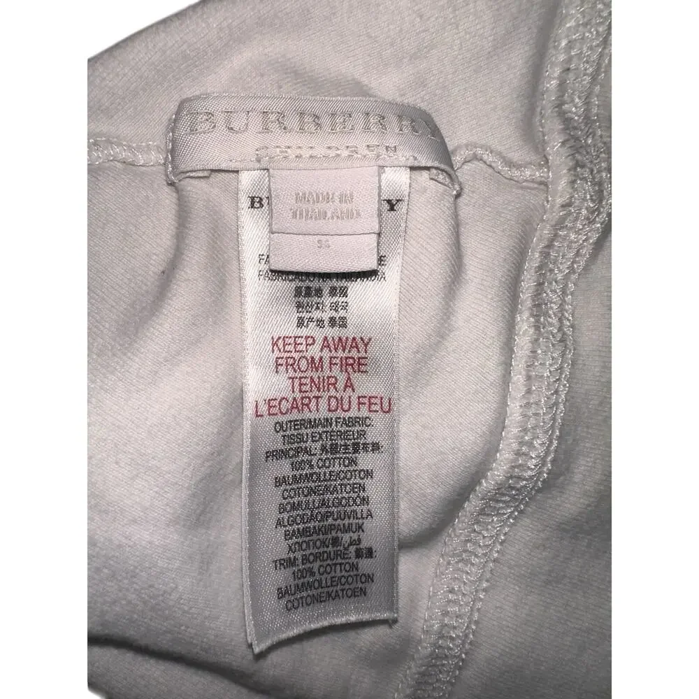Burberry White Nova Check Hat Cap Beanie Baby Infant EUC